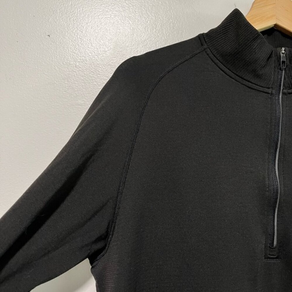 Lululemon Men’s Black Quarter-Zip Long Sleeve Shirt - Pit to Pit 20” - Picture 6 of 10